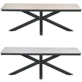 Gardissimo ARMATI Nonwood Alu-Gartentisch Gartenmöbel 220cm (eckig) anthrazit / hell