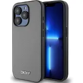 DKNY Pu Leather Metal Logo Magsafe Iphone 14 Pro Handyhülle