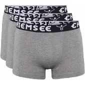 Chiemsee Retro Boxer , Herren, Gr. 3XL (64/66), grau (medium grau, medium grau), 71% Baumwolle, 24% Viskose, 5% Elasthan, Unterhosen Retro Boxer