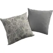 Adam Audio Dekokissen ADAM "Flower Cuveé Light", schwarz (schwarz, geblümt), B:50cm L:50cm, Baumwolle, Dekokissen_Sitzkissen_Kissenhüllen, Dekokissen, mit Blumenmuster, Wendekissenhülle ohne Füllung, 1 Stück