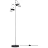 Paco Home Stehlampe "KARL", schwarz (weiß), 2, Ø 25cm H: 162,1cm, Leuchten, mit kompatiblen Dimmer und Leuchtmittel, Stehlampe