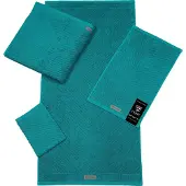 Ross Gästehandtuch "Smart", grün (smaragd), B:30cm L:50cm, Frottier, Obermaterial: 100% Baumwolle, Handtücher, Gästehandtuch, Uni-Rippe mit Velourslabel