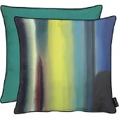 Apelt Dekokissen "Flynn" Gr. 1, bunt (bunt, petrol, gemustert), B:46cm L:46cm, Polyester, Dekokissen_Sitzkissen_Kissenhüllen, Dekokissen, mit Wendefunktion und Biese