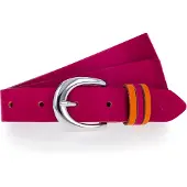 Tamaris Ledergürtel , Damen, Gr. 105, pink, Rindsleder, Gürtel Ledergürtel, mit Dreifach-Schlaufe verziert