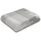 Biederlack Plaid "Britta", grau (quito grau), B:130cm L:170cm, Wolle, Wohndecken, Plaid, im Karo-Look, Kuscheldecke