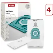 Miele Staubsaugerbeutel "HyClean Pure TU", weiß, B:9,5cm H:23cm T:16,5cm, Staubbeutel, Original Zubehör, mit bester Filtrationsleistun, Staubsaugerbeutel