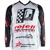 Roleff RO8710 MX Shirt weiss/schwarzMotocross- Shirt Größe: L,