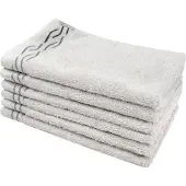Dyckhoff Gaestehandtuecher "Wave", silber, B:30cm L:50cm, Frottier, Baumwolle, Handtücher, Gaestehandtuecher, mit Jacquard-Bordüre