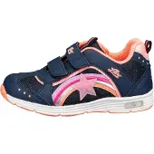 Lico Mädchen Rainbow V Blinky Sneaker, marine/lachs, 30 EU