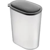 Koziol Vorratsdose CONNECT OVAL STORAGE L, 2,5 Liter, Umweltfreundliche Frischhaltedose mit luftdichtem Deckel, Farbe: grau