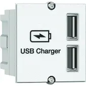 Bachmann 917.2241 USB A/A 15W Doppelcharger CM 5V/2,4A 0,2m weiss 9172241