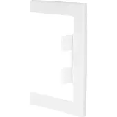 Hager TEH BRS100130W9016 Wandanschlussblende zu BRS 100x130mm Oberteil 80mm aus Stahlb