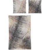 Irisette Bettwäsche "Zobel 8550", grau, B/L: 135cm x 200cm, 1 Stk., 1 Stk., Biber, B/L: 80cm x 80cm, 2 Stk., Biber, Obermaterial: 100% Baumwolle, Bettwäsche, Bettwäsche, samtig weich