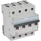 Legrand 403553 TX3 Leitungsschutzschalter C-Charakteristik, 0,5A, 4-polig, 6kA, 400VAC, 4TE
