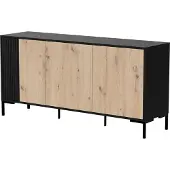 Cama MERCI Kommode 151 x 40 x 74 cm schwarz/artisan Eiche