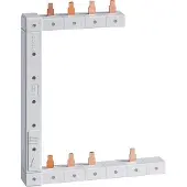 Hager KCF863L Phasenschiene senkrecht 63A links L1L2L3N zu L1N-L2N-L3N 125mm 2-reihig