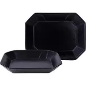Creatable Servierschale "Box", schwarz, B:17cm T:22cm, Steinzeug, Schüsseln, Servierschale, Snackschale, Topaktueller „Street Food“ Trend