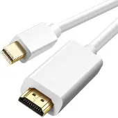 Techly EFB ICOC-MDP-020H Mini-DisplayPort (Thunderbolt) Anschlusskabel auf HDMI, St.-St., weiß, 2m ICOCMDP020H