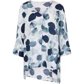 Apricot Shirtbluse "Bedrucktes Blusentop" 1 Stk. mit Kellerfalte