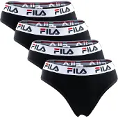 FILA Slip "Slip 4er Pack", Damen, Gr. S, schwarz, Obermaterial: 95% Baumwolle CO. 5% Elasthan EL., Unterhosen Slip