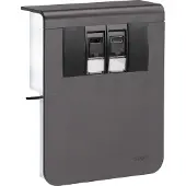 Hager SL201159079011 Geräteträger Datenanschluss 2xCat.6A zu SL 20x115mm graphitschwarz