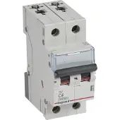Legrand 404200 TX3 Leitungsschutzschalter C-Charakteristik, 4A, 2-polig, 10kA, 400VAC, 2TE