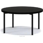 Konsimo Couchtische Wohnzimmertisch ''GERIS'' Schwarz, Holz, Klassische Stil, 80x45x80 cm