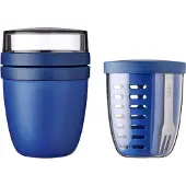 Mepal Lunchbox "Lunchpot mit Fruitpot Ellipse 2er Set", blau (vivid blau), B:2cm H:2cm L:2cm, Kunststoff, Lebensmittelaufbewahrungsbehälter, Lunchbox