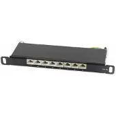 S-Conn S/CONN 08-67050, RJ-45, Cat6a, Schwarz, SPCC, Thermoplastisches Polyester (PBT), Rackeinbau, 0.5U
