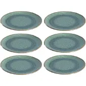 Leonardo Dessertteller "Matera", grün, H:2cm Ø:23cm, Keramik, Speiseteller, Dessertteller, Teller Set, Keramik, Ø 23 cm