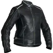 Halvarssons Nyvall Damen Motorrad Lederjacke, schwarz, 36