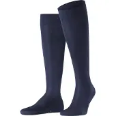 Falke Tiago Herren Kniestrümpfe, 41-42, Blau, Uni, Baumwolle