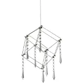 Näve Pendelleuchte - LED Pendelleuchte "ARANEUS" chrom, Hängelampe im Romantic Style, ausMetall und Kunststoff in chrome, 150 cm hoch, Maße 15 x 15,5 cm, Inkl. LED