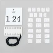 Sonstige Verlage Stick & Stitch Packung Adventskalender Zahlen, schwarz, inkl. wasserlöslicher, bedruckter Stickvorlage