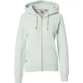 Superdry für Damen. W2012358A Kapuzensweatshirt mit Reißverschluss und Logo Essential grün (S), Lässig, Baumwolle
