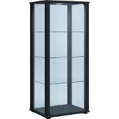 VCM Standvitrine "Holz Glas Stand Vitrine Sammelvitrine Kavisa M", schwarz, B:50cm T:38cm, Obermaterial: 100% Holz Wood., Schränke, Standvitrine