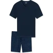 Schiesser Schlafanzug UNCOVER BY "Pyjama", Herren, Gr. 3XL, blau (dunkelblau), Obermaterial: 100% Baumwolle CO., Homewear-Sets Schlafanzug