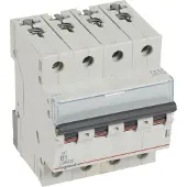 Legrand 404147 TX3 Leitungsschutzschalter B-Charakteristik, 1A, 4-polig, 10kA, 400VAC, 4TE