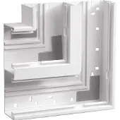 Hager BR652105D9016 Flachwinkel aus Grundprofil zu BR 68x210mm Oberteil 2x80mm in verkehrsweiß