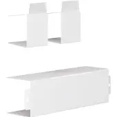 Hager LFS6006089016 T-Stück schnittkaschierend aus Stahlblech zu LFS 60x60mm verkehrsweiß