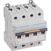 Legrand 409934 DX3 Leitungsschutzschalter Z-Charakteristik, 10A, 4-polig, 25kA, 400VAC, 4TE
