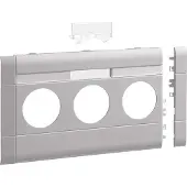 Hager GB120317035 Blende 3-fach Steckdose zu BRA/H/S 120mm beschriftbar anreihbar hfr lichtgrau