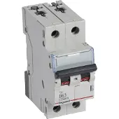 Legrand 404118 TX3 Leitungsschutzschalter B-Charakteristik, 63A, 2-polig, 10kA, 400VAC, 2TE