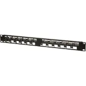 Metz BTR 130926A0029KE Keystone 19 Zoll Modulträger 1HE 24P gewinkelt schwarz leer