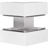 Hager BRS10021039016 Außeneck aus Grundprofil zu BRS 100x210mm Oberteil 80mm Stahlblech verkehrsweiß