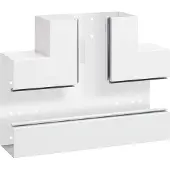 Hager BRS10021089016 T-Stück aus Grundprofil zu BRS 100x210mm Oberteil 80mm Stahlblech verkehrsweiß