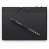 Wacom Intuos Pro Small – 2025, 187 x 105 mm, USB/Bluetooth, Stift, 16:9, 1,8 m, Schwarz
