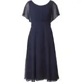 Vera Mont Cocktailkleid "Cocktailkleid kurzarm", Damen, Gr. 48, EURO, blau (night sky), 100% Polyester PES., Kleider Cocktailkleid