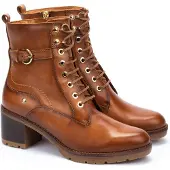 Pikolinos für Damen. W7H-8510 Braune Llanes Lederstiefeletten - Absatzhöhe 6cm (42), 3 bis 5 cm, 5 bis 8 cm, Reißverschluss, Lässig
