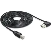 DeLOCK 3m USB 2.0 A - B m/m, 3 m, USB A, USB B, USB 2.0, Männlich/Männlich, Schwarz
